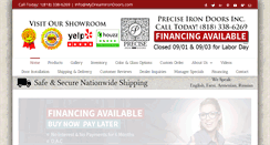 Desktop Screenshot of preciseirondoors.com